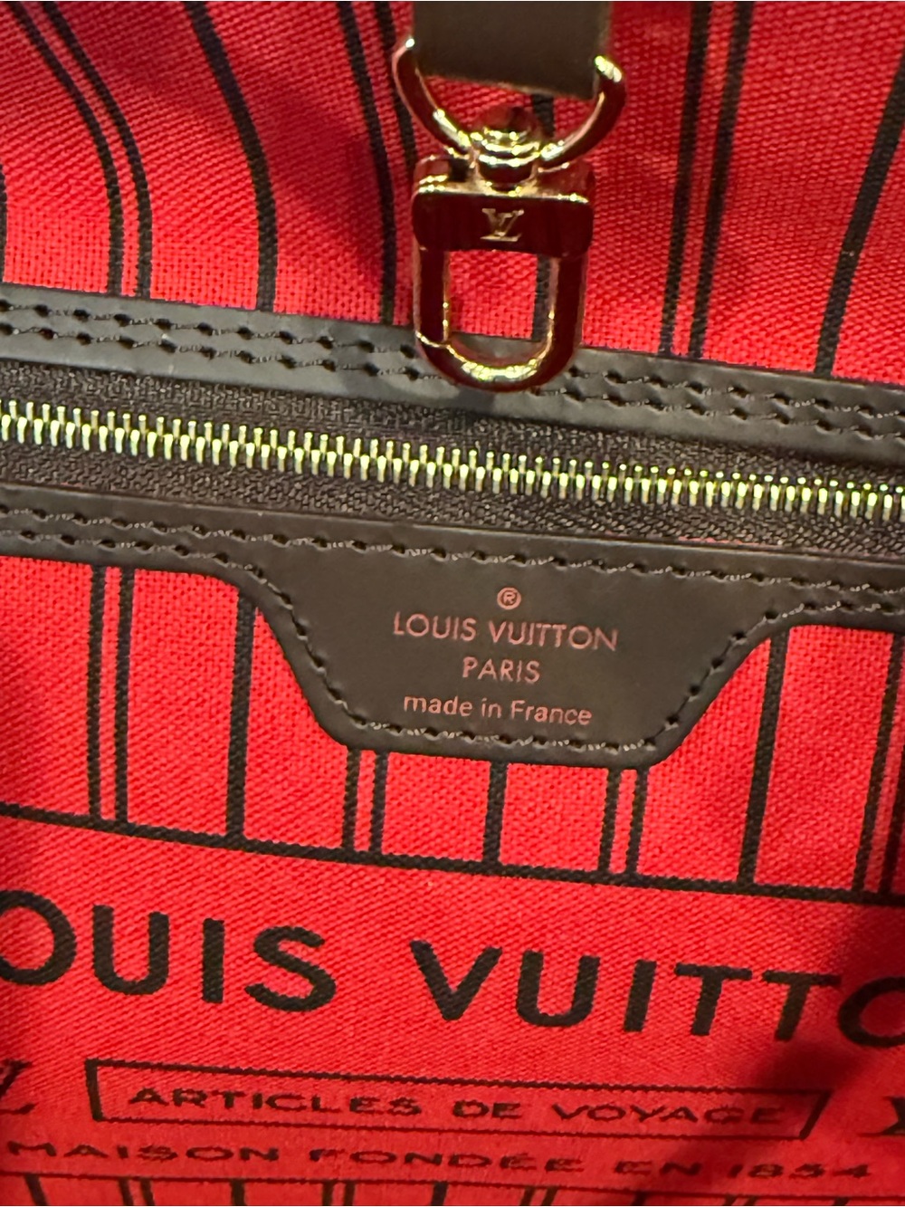 Louis Vuitton Damier Ebene Checkerboard Brown Tote - Picture 12 of 16